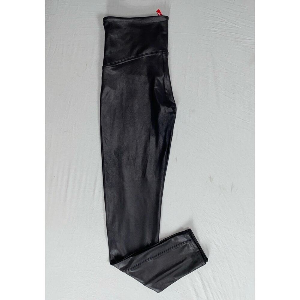 Spanx 21748 Pull On Faux Leather Skinny Pants, Leggings. Mahogany, Women's XL.